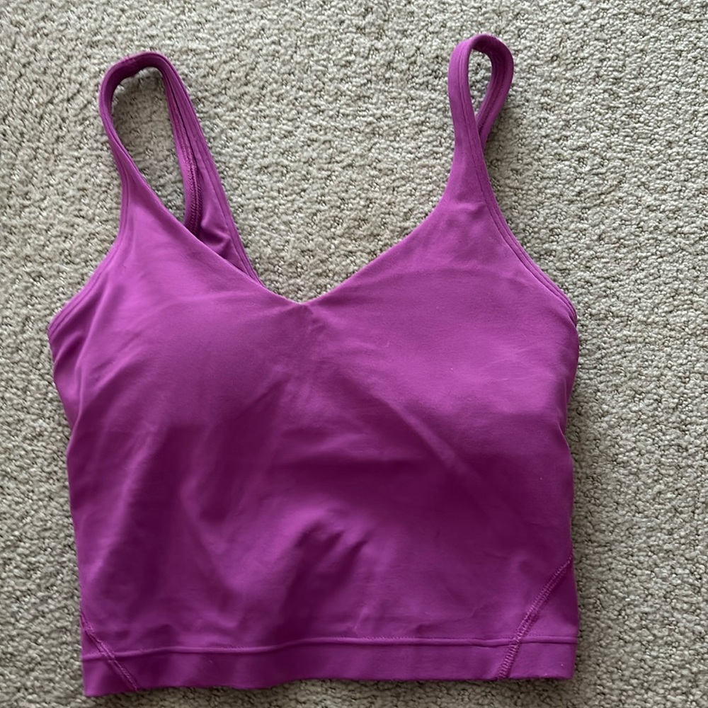 Lululemon purple align tank top size 0